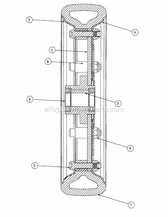 Wheel_Component_And_Bearings Diagram and Parts List for 214KW 51A-330-195 MTD Lawn Mower