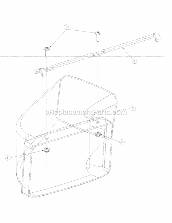 Chute Diagram and Parts List for 214KW 51A-330-195 MTD Lawn Mower