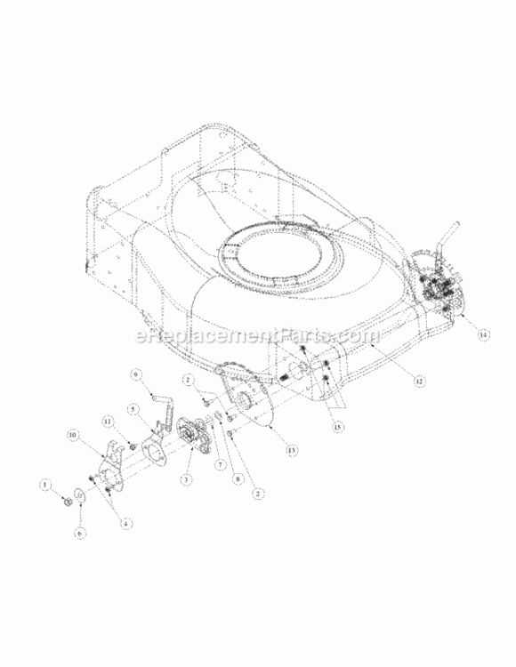 Front_Axle Diagram and Parts List for 214KW 51A-330-195 MTD Lawn Mower