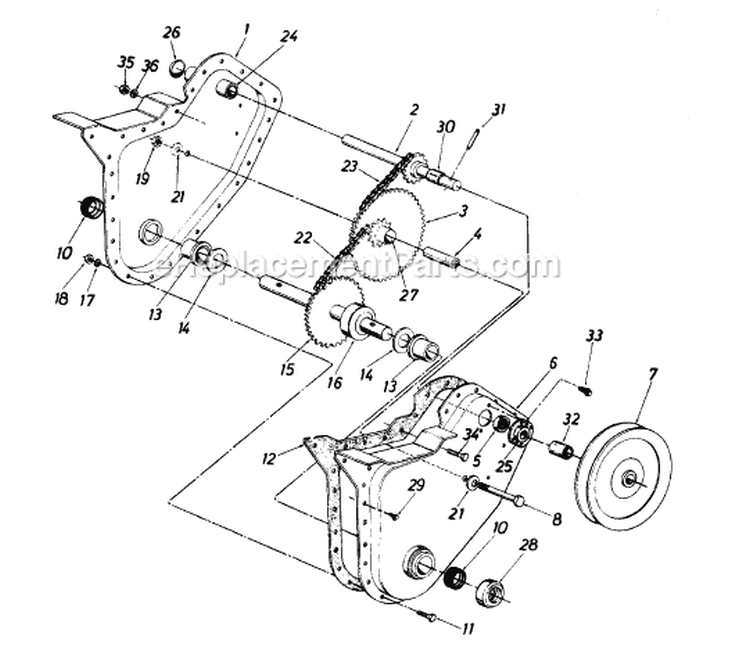 Page A Diagram and Parts List for 215-035-002 1995 MTD Tiller
