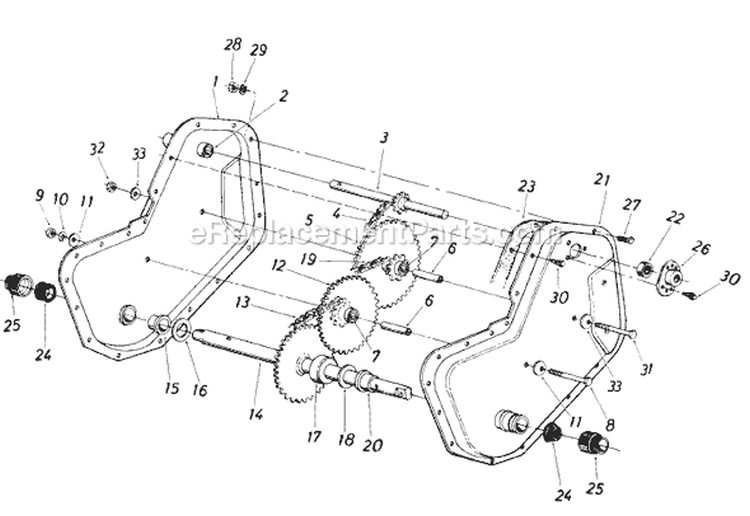 Page D Diagram and Parts List for 215-402-000 1985 MTD Tiller
