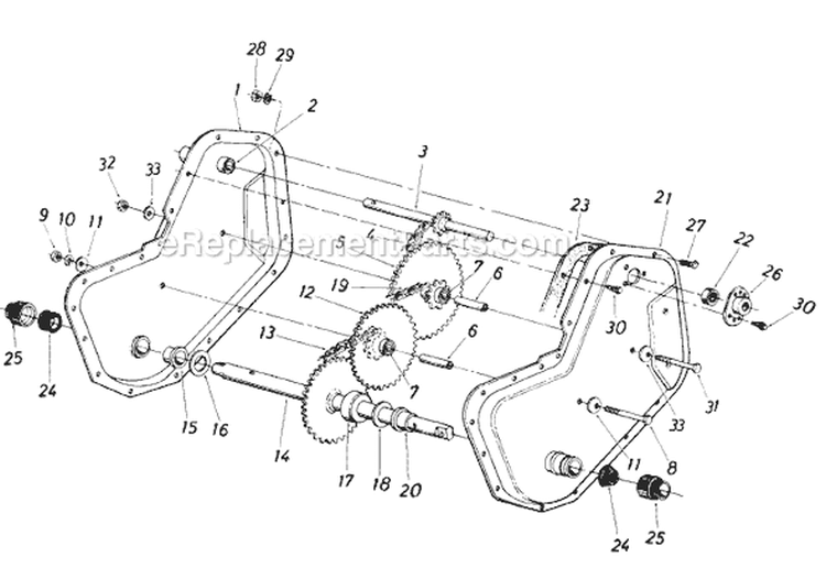 Page D Diagram and Parts List for 215-405-000 1985 MTD Tiller