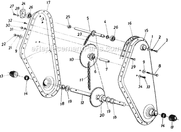 Page A Diagram and Parts List for 215-406-000 1985 MTD Tiller