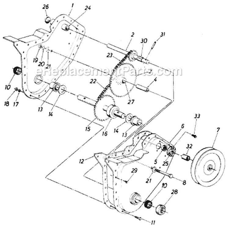 Page A Diagram and Parts List for 216-031-000 1986 MTD Tiller