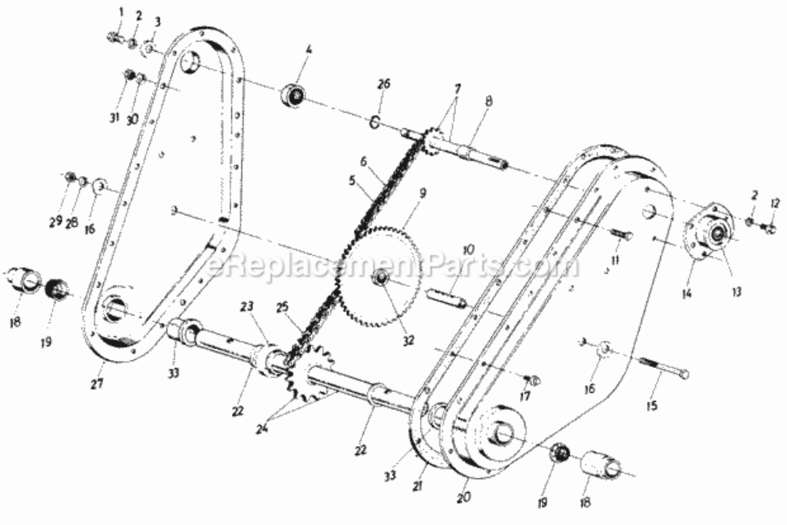Chain_Case_Assembly Diagram and Parts List for 216-310-059  MTD Tiller