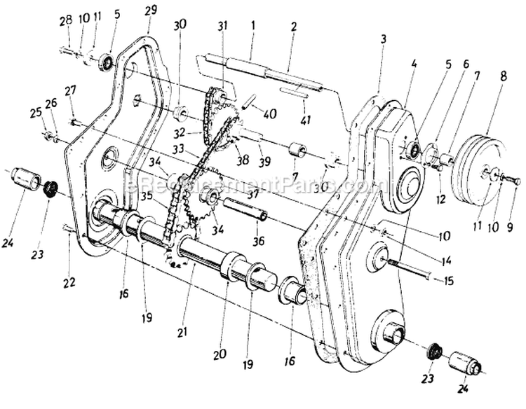 Page A Diagram and Parts List for 216-381-000 1986 MTD Tiller