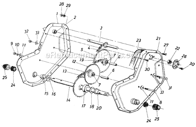 Page B Diagram and Parts List for 216-405-000 1986 MTD Tiller