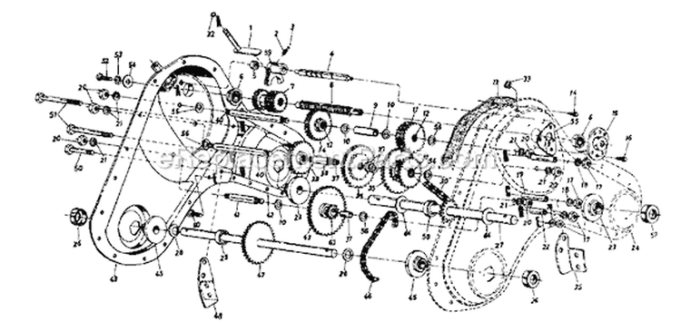 Page C Diagram and Parts List for 216-430-062 1996 MTD Tiller