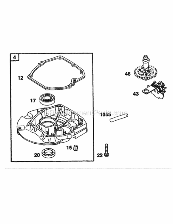 Bands_Engine_Sump_And_Cam Diagram and Parts List for 216IP 52B-370-195 MTD Lawn Mower