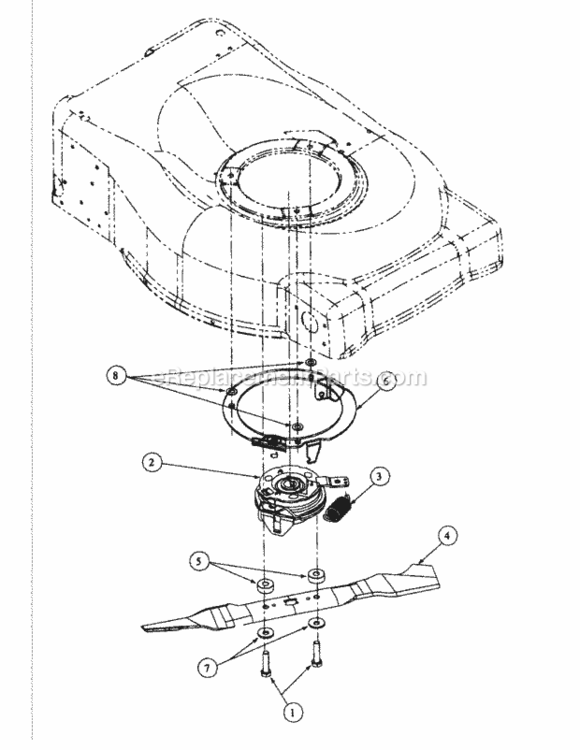 Blade_Self_Propelled Diagram and Parts List for 216IP 52B-370-195 MTD Lawn Mower