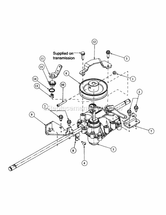 Transmission_For_Shift_Lever Diagram and Parts List for 216IP 52B-370-195 MTD Lawn Mower