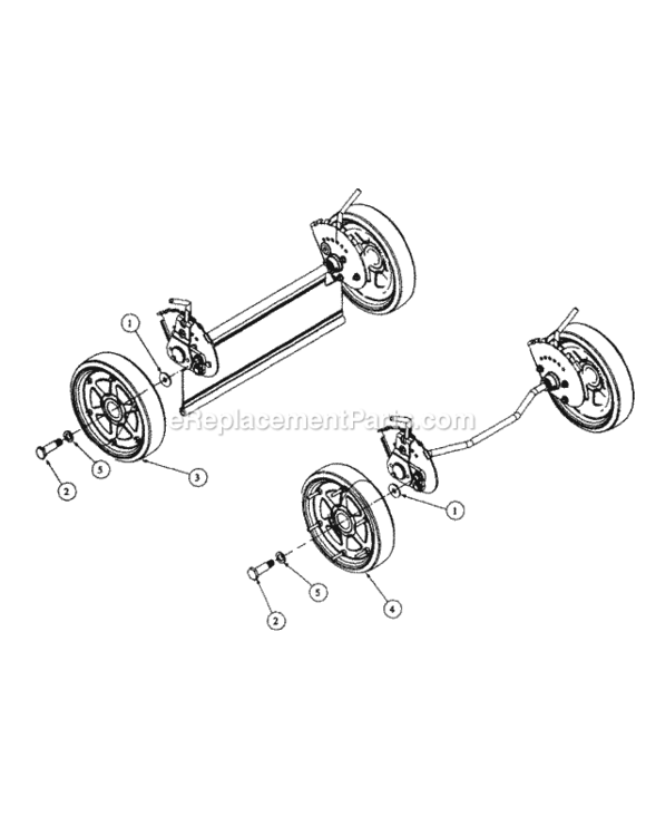 Wheel_Component_Self-Propelled Diagram and Parts List for 216IP 52B-370-195 MTD Lawn Mower