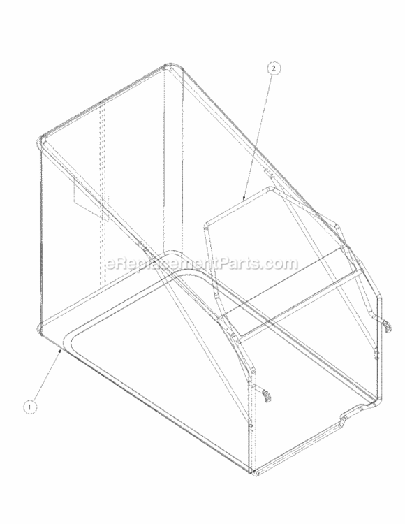 Catcher Diagram and Parts List for 216KW 52A-370-195 MTD Lawn Mower