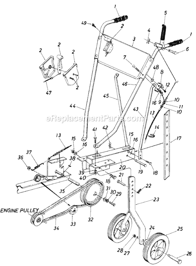 Page C Diagram and Parts List for 217-310-000 1987 MTD Tiller