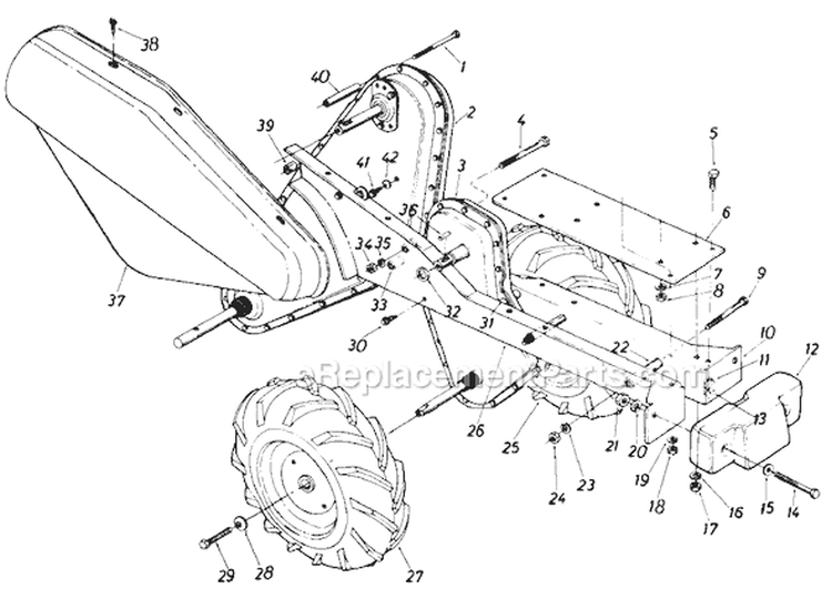 Page C Diagram and Parts List for 217-406-401 1987 MTD Tiller