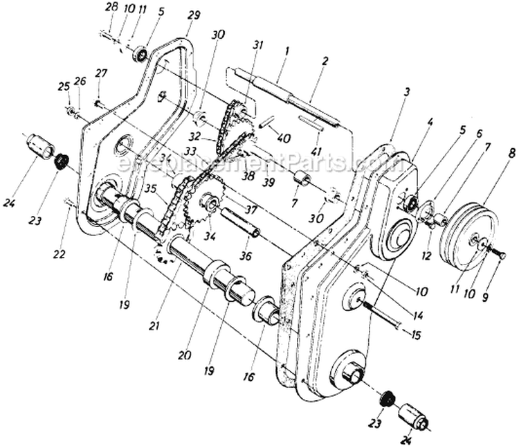 Page A Diagram and Parts List for 21757S 1985 MTD Tiller