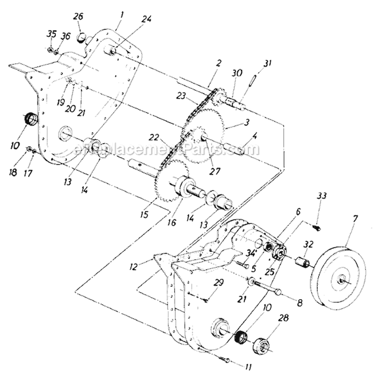 Page A Diagram and Parts List for 218-031-000 1988 MTD Tiller