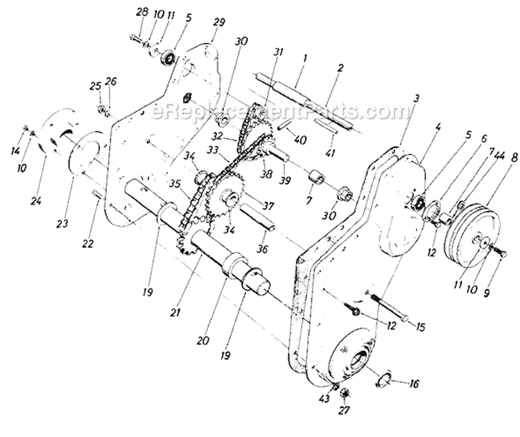 Page C Diagram and Parts List for 218-385-726 1988 MTD Tiller
