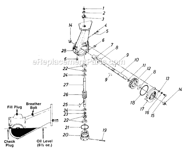 Page C Diagram and Parts List for 219-355-026 1989 MTD Tiller