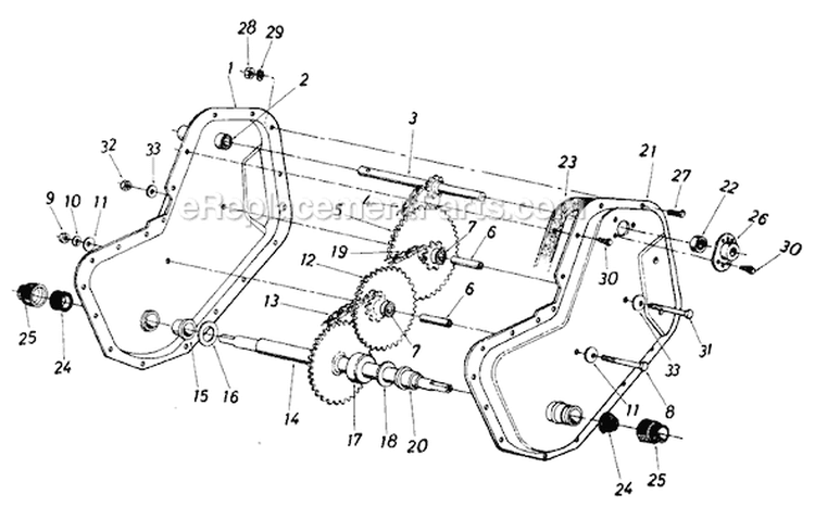 Page B Diagram and Parts List for 219-405-000 1989 MTD Tiller
