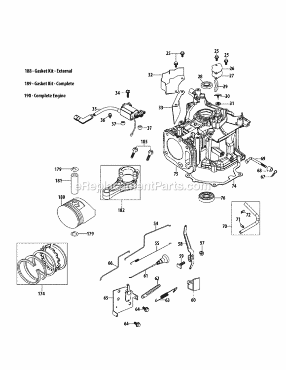 Page C Diagram and Parts List for 21A-24MA752 2013 MTD Lawn Mower
