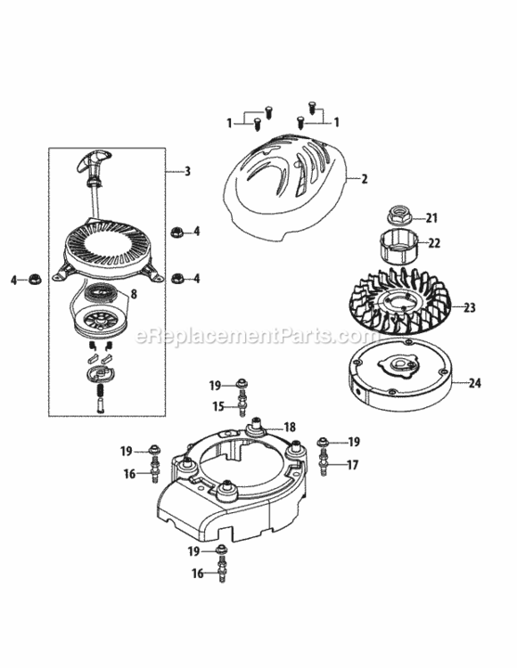 Page F Diagram and Parts List for 21A-24MA752 2013 MTD Lawn Mower