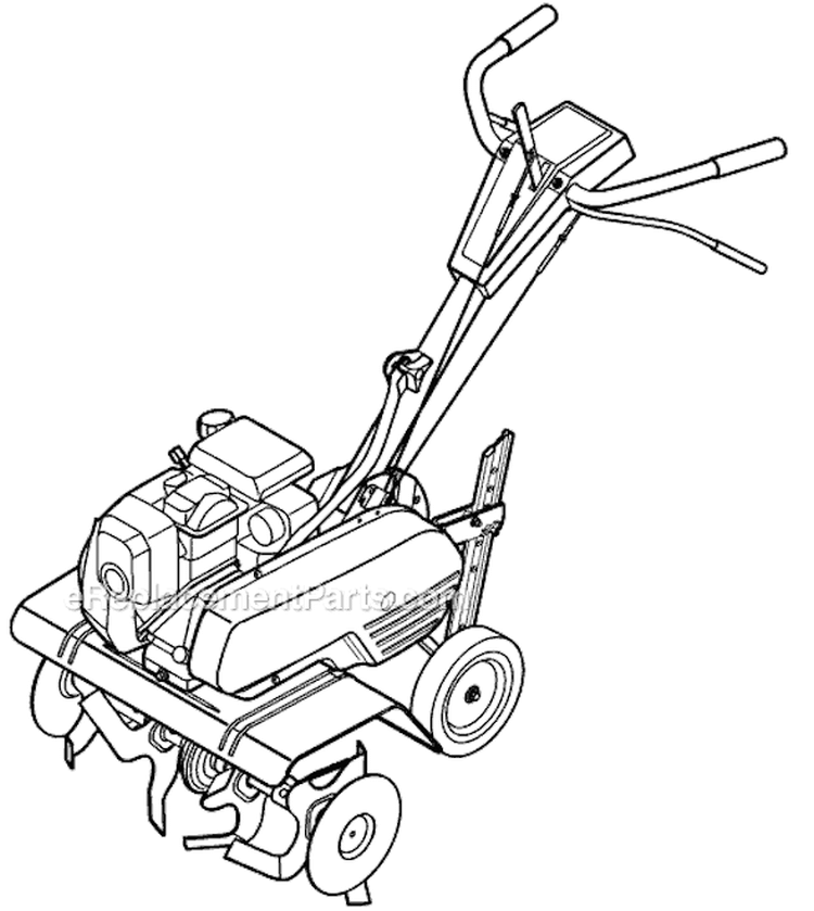 Page D Diagram and Parts List for 21A-392B022 2009 MTD Tiller
