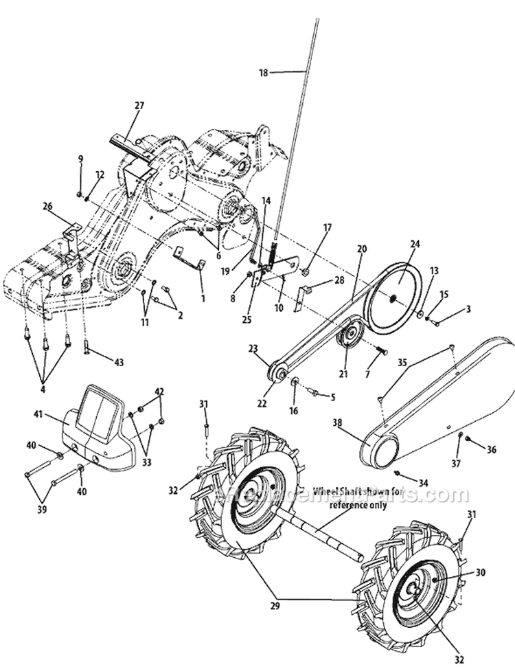 Page A Diagram and Parts List for 21AB452A057 2008 MTD Tiller