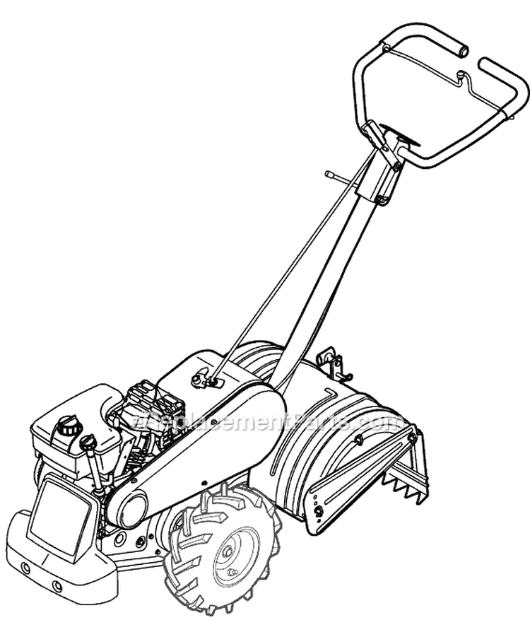 Page D Diagram and Parts List for 21AB452A004 2009 MTD Tiller