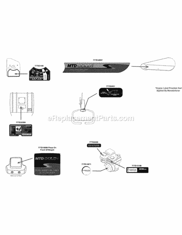 Page I Diagram and Parts List for 21AB45M8704 2013 MTD Tiller