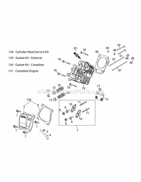 170-Vu_Cylinder_Head Diagram and Parts List for 21B-39M8704 2013 MTD Tiller
