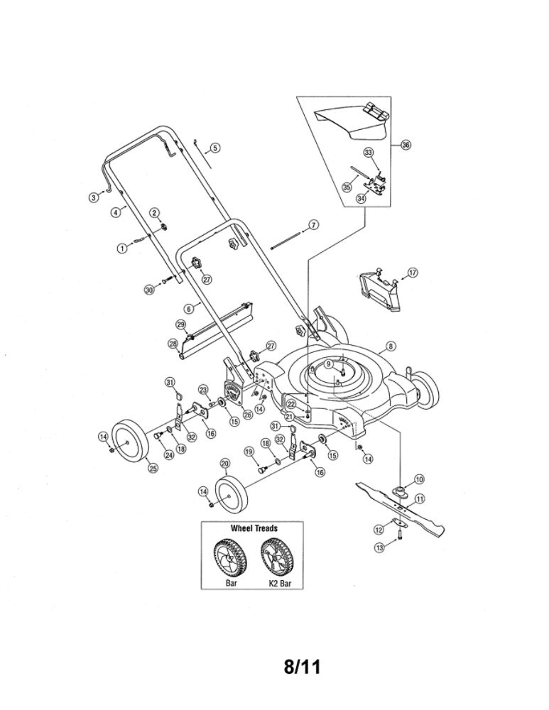 Mower Parts Diagram and Parts List for 11A-084F229  MTD Lawn Mower