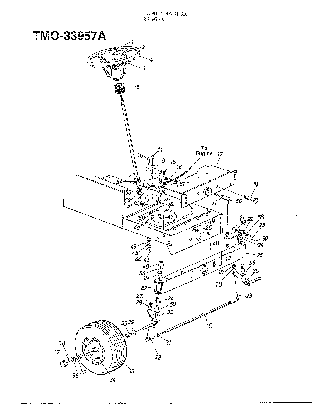 12.5 hp 42" lawn tractor page 3 Diagram and Parts List for 33944A  MTD Lawn Tractor