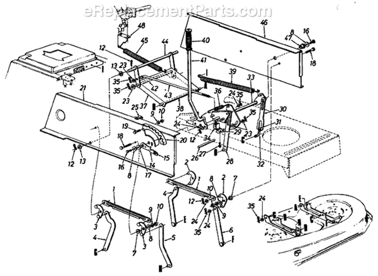 Page D Diagram and Parts List for 240-650-372 06-223572 -1990 MTD Lawn Tractor