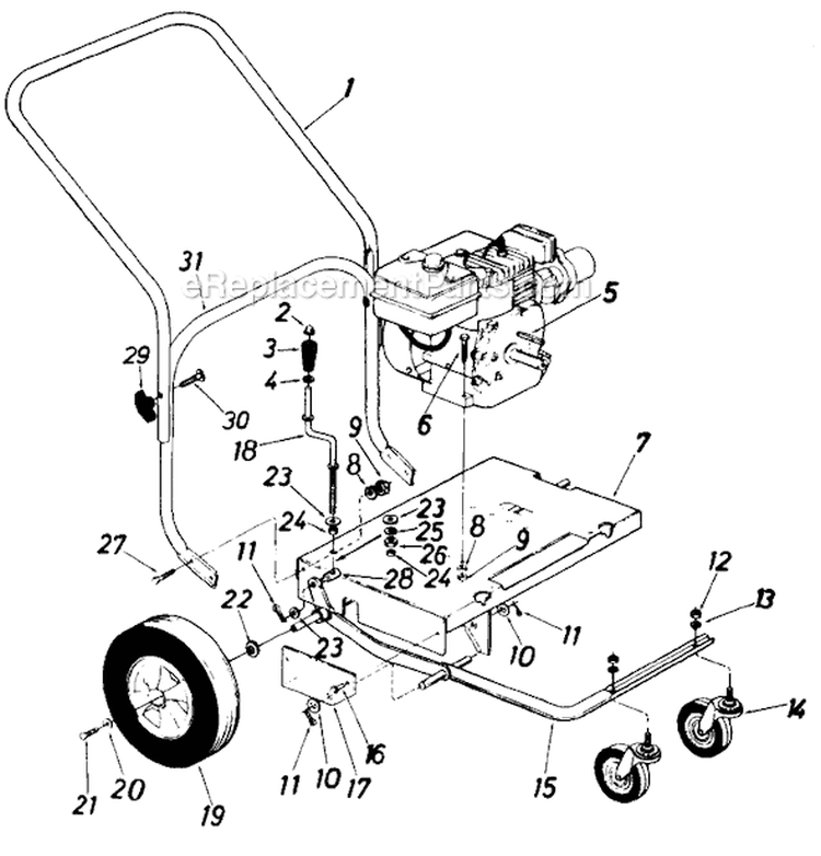 Page A Diagram and Parts List for 241-692-033 1991 MTD Leaf Blower / Vacuum
