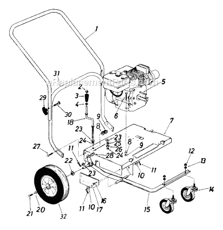 Page B Diagram and Parts List for 242-692-134 238-244 -1992 MTD Leaf Blower / Vacuum