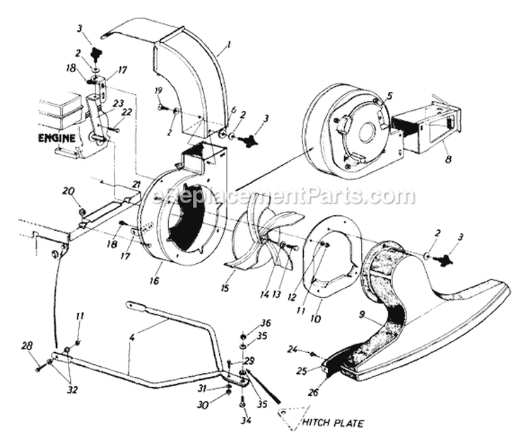 Page A Diagram and Parts List for 243-685-161 1993 MTD Chipper Shredder