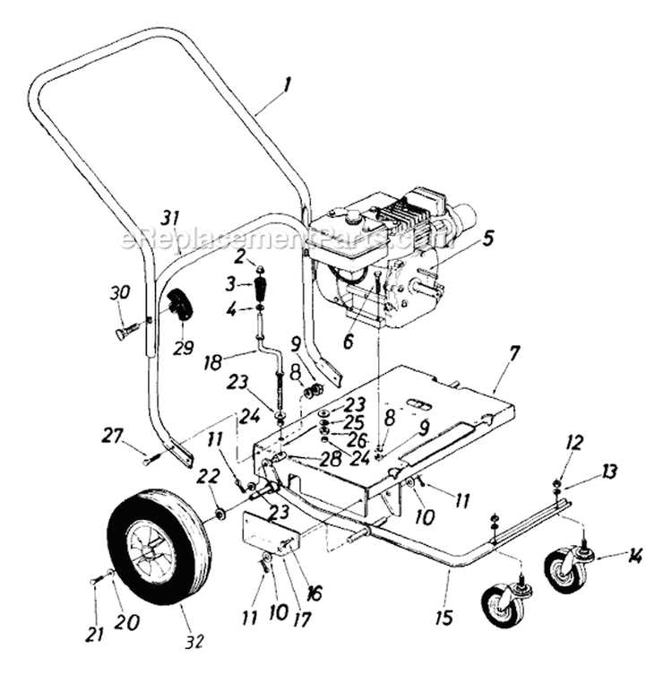 Page B Diagram and Parts List for 243-692-121 1993 MTD Leaf Blower / Vacuum