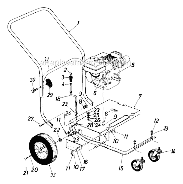 Page B Diagram and Parts List for 243-692-205 1993 MTD Leaf Blower / Vacuum