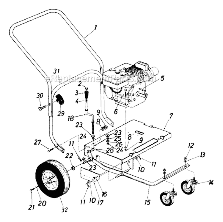 Page B Diagram and Parts List for 244-692-000 1994 MTD Leaf Blower / Vacuum
