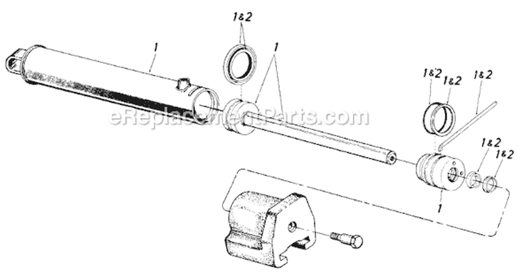 Page B Diagram and Parts List for 245-638-000 1985 MTD Log Splitter