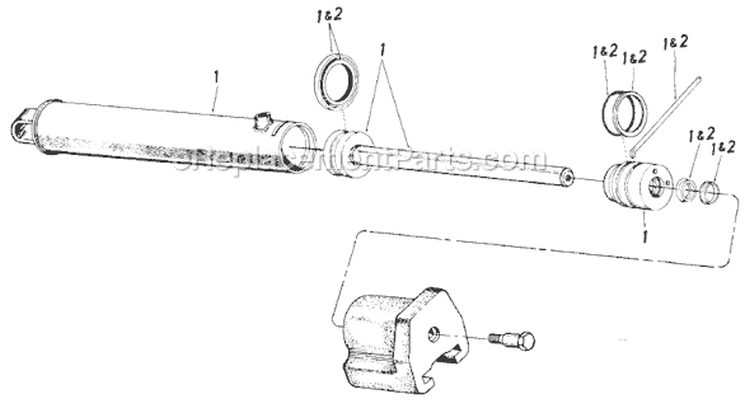 Page B Diagram and Parts List for 245-642-705 1985 MTD Log Splitter