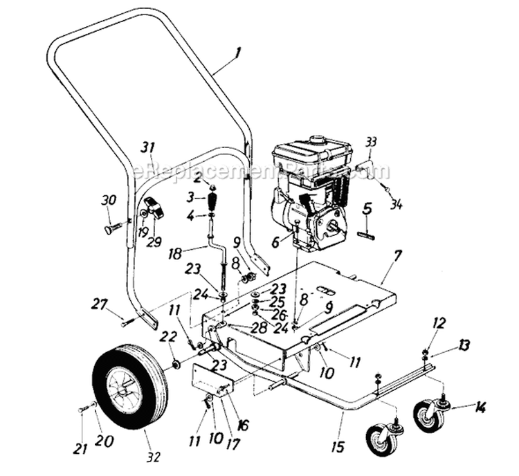 Page B Diagram and Parts List for 245-699-754 1995 MTD Leaf Blower / Vacuum