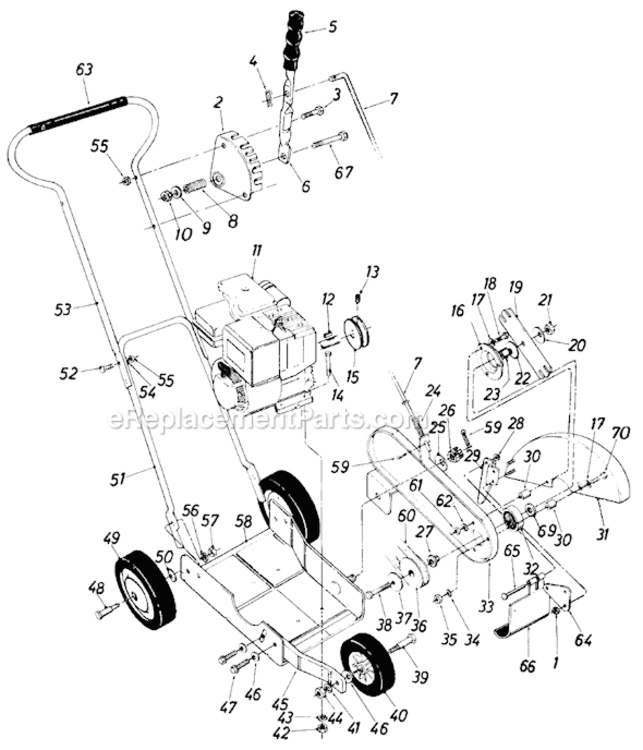 Page A Diagram and Parts List for 24596S 1985 MTD Edger