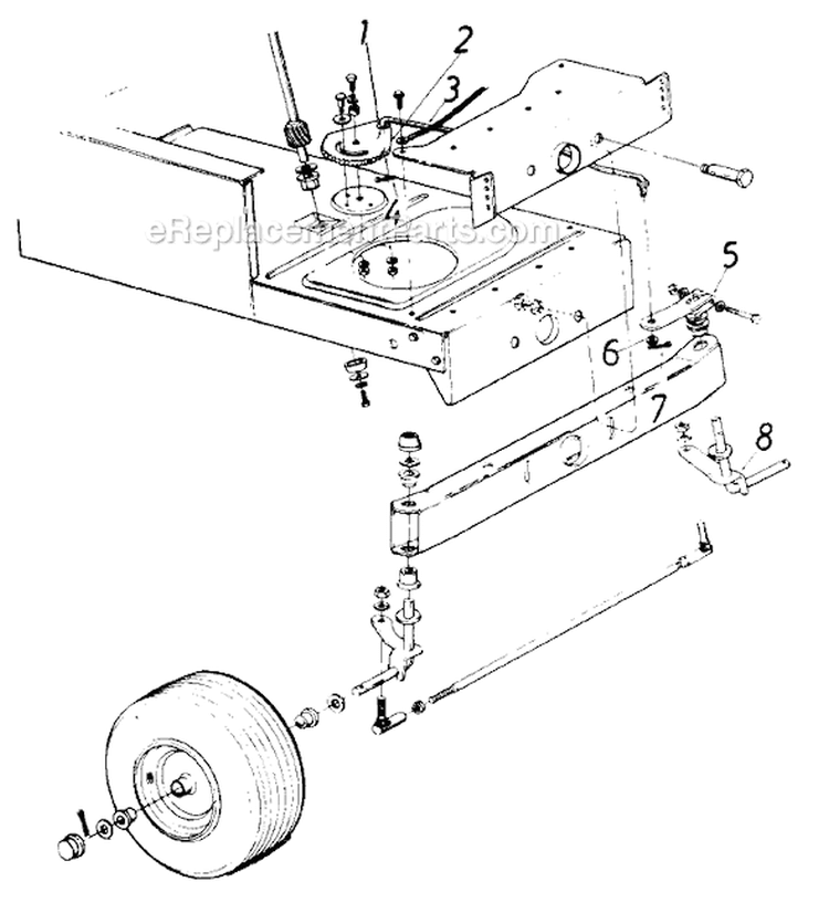 Page F Diagram and Parts List for 246-692-122 1986 MTD Lawn Tractor