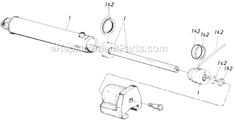 Page A Diagram and Parts List for 24638-7 1987 MTD Log Splitter