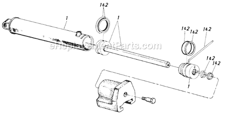 Page A Diagram and Parts List for 24638C 1986 MTD Log Splitter