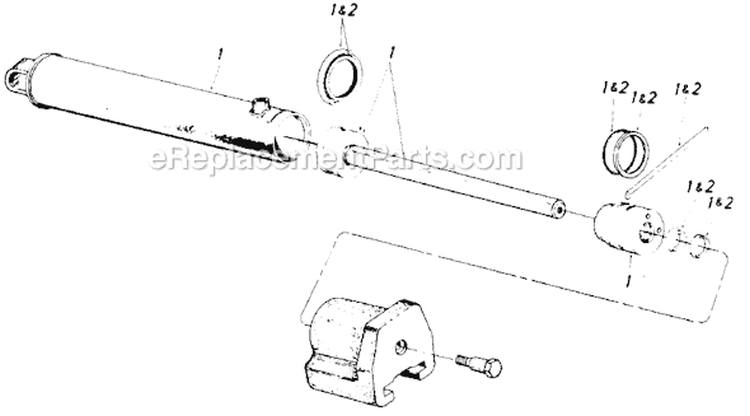 Page A Diagram and Parts List for 24642-8 1988 MTD Log Splitter