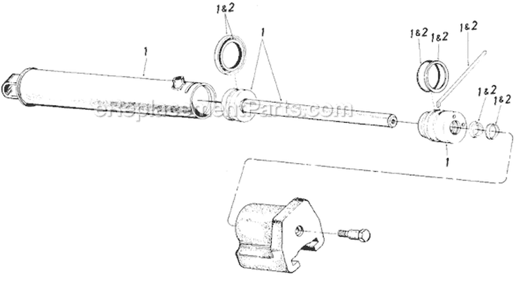 Page A Diagram and Parts List for 24642S 1985 MTD Log Splitter