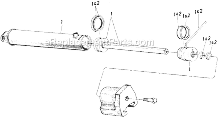 Page A Diagram and Parts List for 24645S 1985 MTD Log Splitter
